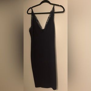 Navy slip dress